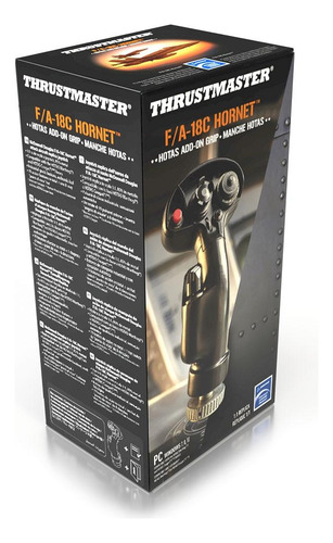 Joystick Thrustmaster Manche Hotas F-16 Viper Add-on Cor Pre Preto