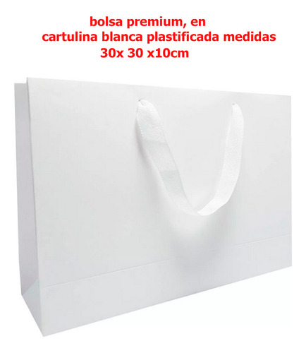 Bolsa Cartulina -30x30x10cm Cordon Blanco Nkt Perfumes