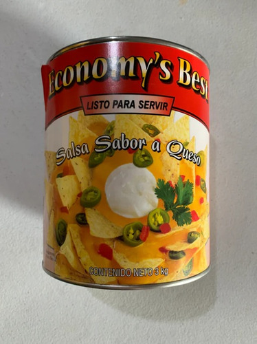 Salsa De Queso Cheddar Para Nachos 3.03 Kg Economy Best
