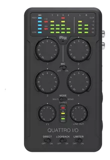 Interfaz de audio IK Multimedia iRig Quattro I/O negra