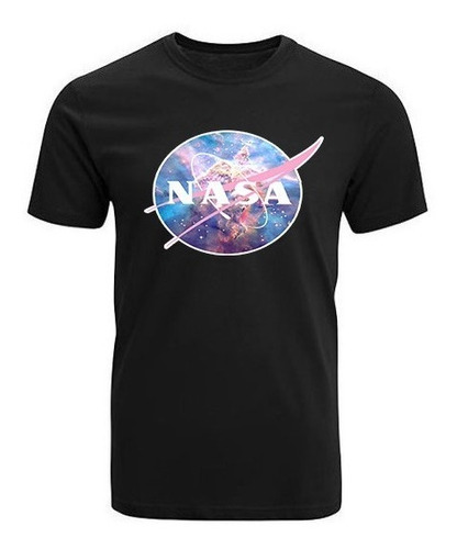 Polera Nasa Nebulosa Space Negra Unisex