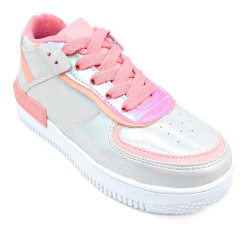 Tenis Plataforma Niña Tornasol Sneakers Ligero 2071-rt Rosa