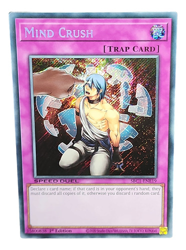 Mind Crush Secret Rare Speed Duel Yugioh! Ingles