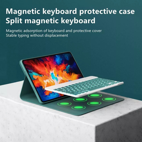 Capa + Teclado Iluminado + Mouse Para Lenovo Tab M8 4ª