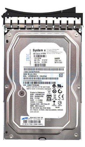 Disco Rígido Ibm 500gb 7.2k 6g 3.5 Sata Nl G2hs 81y9786 Box