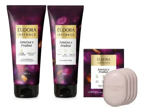 Combo Instance Ameixa e Praliné Sabonete em Barra 4x80g