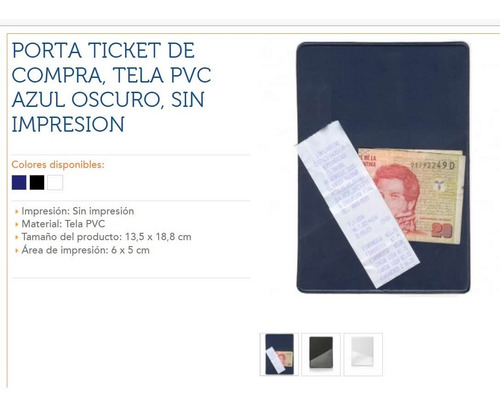 Imagen 2 de 4 de 10 Porta Cuentas Ticket Pvc Adición Propina Bar Gastronomía
