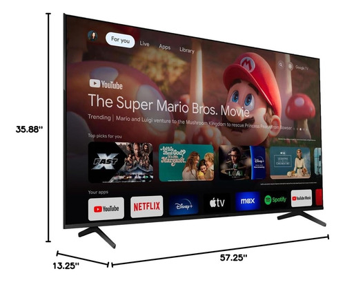 Sony K-65s30 65 Pulgadas Bravia 3 Led 4k Uhd Smart Google Tv