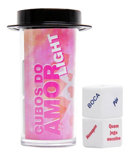Imagem 1 de 4 de Dados Do Amor Light Unissex Duplo Diversão Ao Cubo