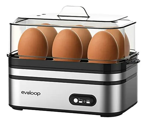 Cocedor De Huevos Eléctrico Evoloop - 6 Huevos, 3 Texturas,