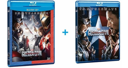 Blu-ray 3d + 2d - Capitão América: Guerra Civil / Marvel