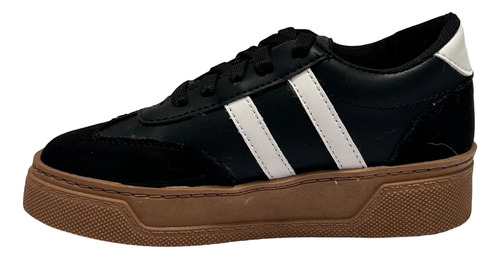 Tenis Samba Para Mujer Con Plataforma En Negro (22-26.5)