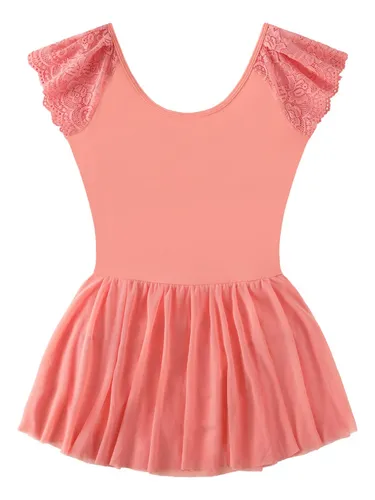 Vestido De Ballet, Poncho Y Medias De Baile De Encaje Para N