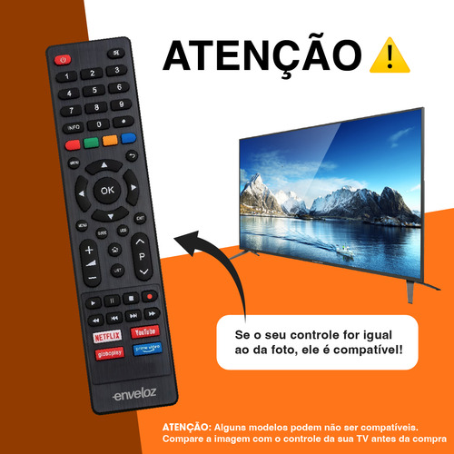 Kit 2 Controles Remoto Para Tv Philco Smart Teclas Netflix Youtube Globoplay E Amazon Prime Video Compativel Com Varios Modelos TVs Philco 9028 7250 9063 Com Pilhas Inclusas - Loja Enveloz
