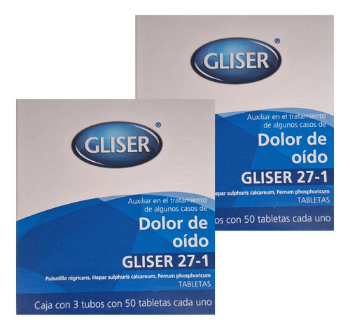 Gliser 27-1 Otalgias Dolor De Oido 2 Cajas 300tab