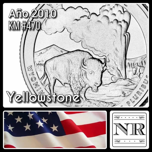 Estados Unidos - 25 Cents - Año 2010 - Yellowstone