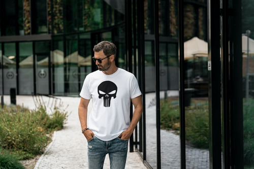 Playera Punisher 100% Algodón Vinil Textil Hombre M1015c