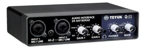 Interface De Audio Teyun Q-22 Som Gravação Profissional
