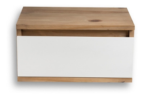 Set X 2 Mesa Mesita Luz Flotante Con Cajon Corredera