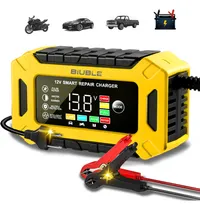 Comprar 12V Cargador Rápido Inteligente BIUBLE Cargador de Batería Mantenedor y Desulfatador Para Automóvil Motocicleta Calcium Gel AGM y MF, SLA, VRLA Batería US-plug Amarillo
