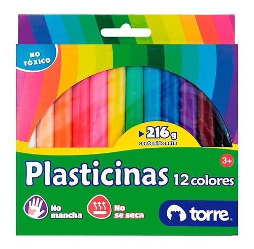 Plasticina Torre 12 Colores