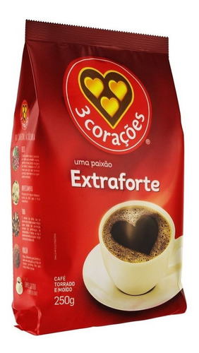 Café Torrado E Moído Extraforte 250g 3 Corações
