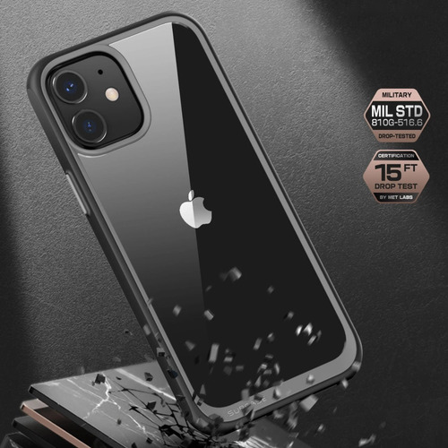 Case Supcase Ub Style Para iPhone 12 Normal 6.1 Clear Black