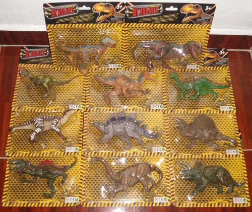 Set De Juguetes De Dinosaurios Colección Completa 11 Pzas