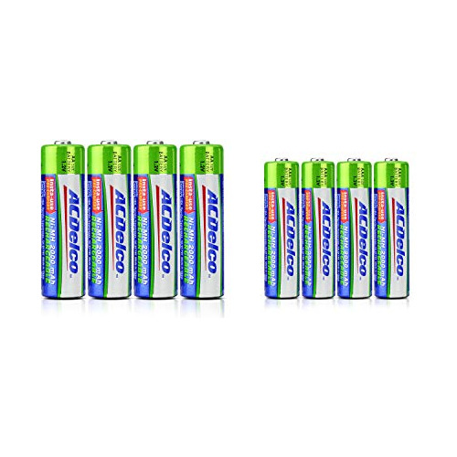 Acdelco Aa And Aaa Instause Rechargeable Batteries, Pre...