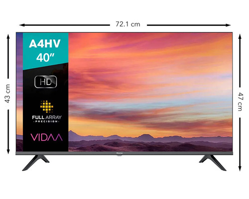 Smart Tv 40 Vidaa, Hisense, 40a4hv, Fhd