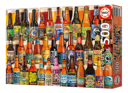 Puzzle Educa Botellas Cerveza Artensanal Collage 500 Piezas®