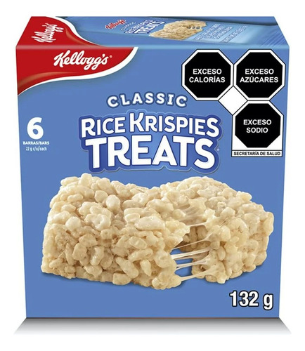 3 Pzs Kelloggs Barras De Cereal Arroz Inflado Malva Rice Kri
