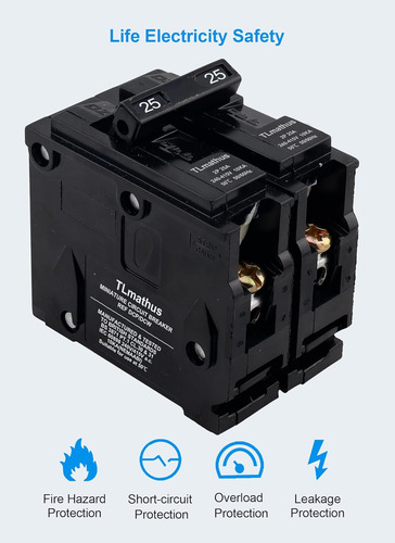 Disyuntor Tipo 2 Polos 25a 10ka 120/240v Protección Magnétic