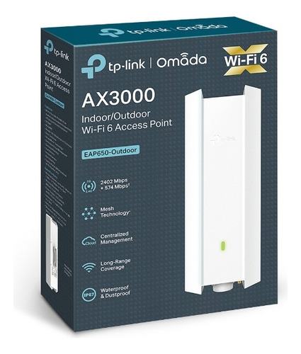 Ap Tplink Eap650 Wifi 6 Ax3000 +250 Clientes Cobertura 360°