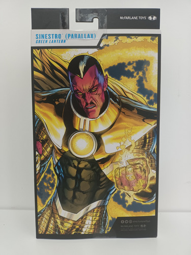 Etiqueta dorada Sinestro (parallax) de Mcfarlane Toys