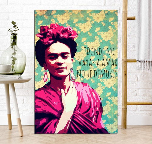 Cuadro Canvas Frida Kahlo Donde No Vayas A Amar