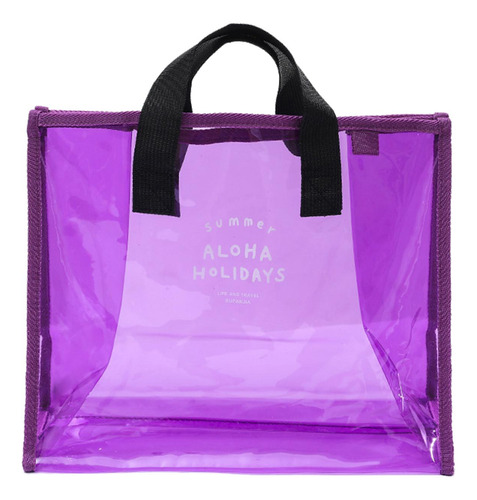 Elegante Bolso Transparente Para Artículos De Violeta