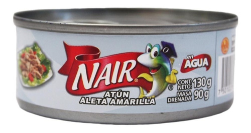 Atún Nair Aleta Amarilla Agua Lata 130grs.