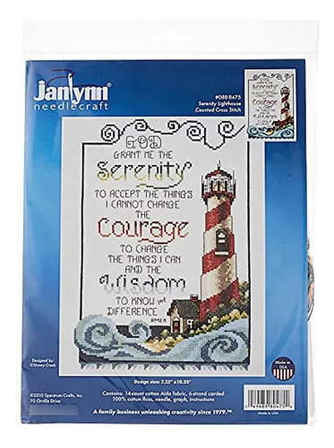 Janlynn Serenity Lighthouse Kit De Punto De Cruz Contado