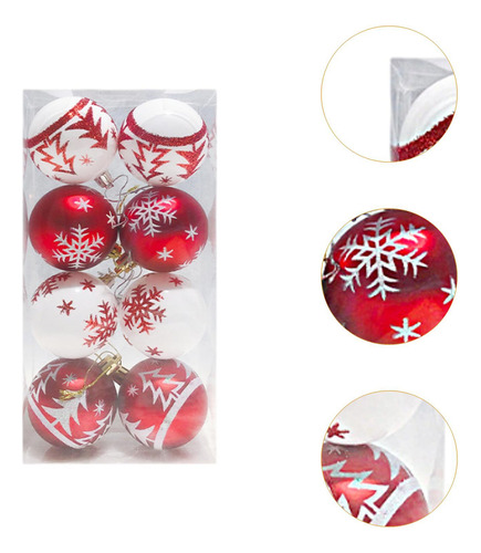 8x Bolas De Navidad Decoraciones Para Árboles De Navidad