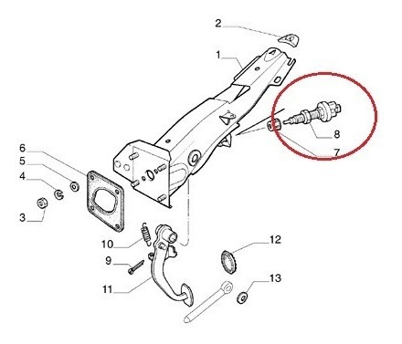 Imagen 3 de 5 de Switch De Freno Fiat Uno Fire 1.3 8v 2004-2013