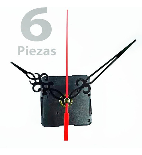 6 Maquinaria Para Reloj De Pared Manualidades 1 Cms Alto 