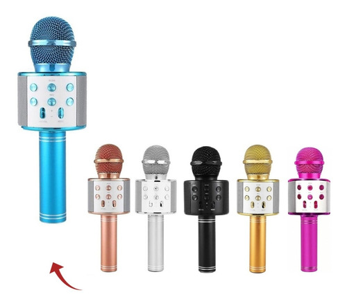 Microfone Ws 858 Bluetooth Sem Fio Karaokê Youtuber Reporter