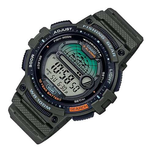 Imagen 4 de 6 de Reloj Hombre Casio Outgear Ws-1200h Pesca Fases Lunares