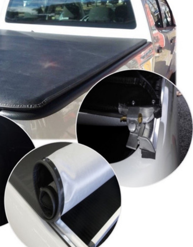 Estribos /lona Estructura De Aluminio/ Cobertor Caja Amarok Gris