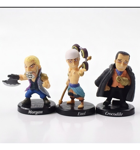 Kit 12 Bonecos Action Figure One Piece Luffy Kuro Enel Krieg