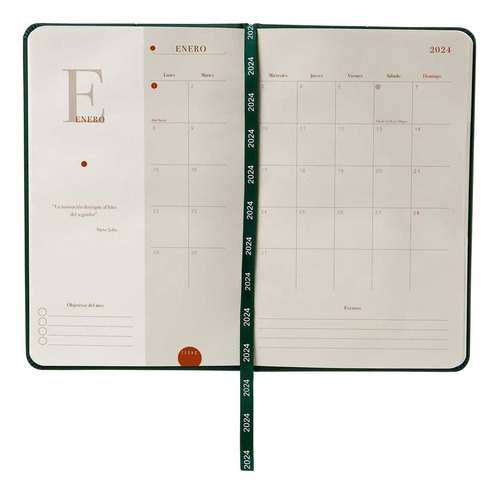 Agenda 2024 Mini Diseño Lujo Original, Curpiel Color