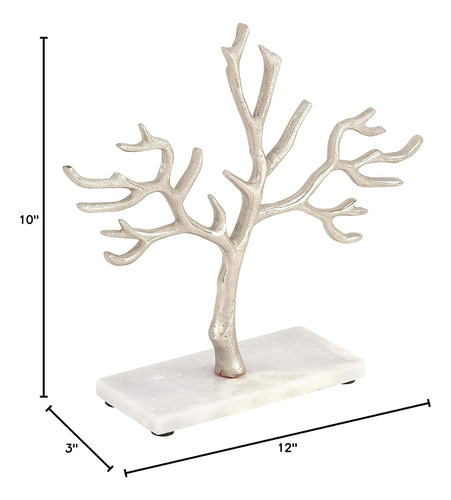 Soporte Para Joyería De Árbol De Mármol Con Base De Mármol,