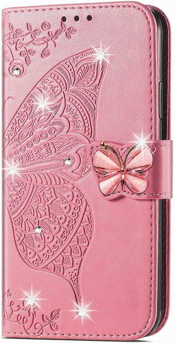 Funda Tipo Cartera Para Samsung Galaxy A53 5g, 3d Butterfly