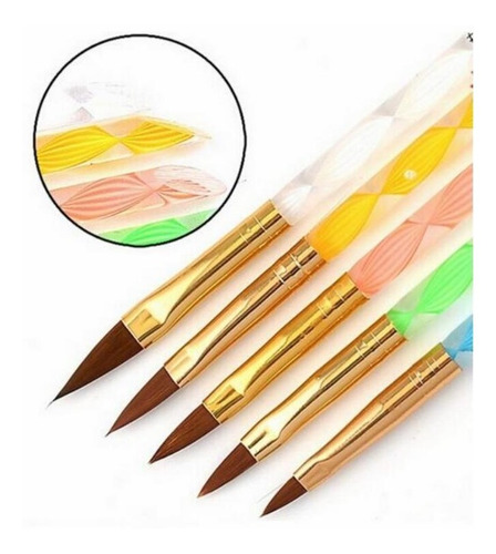 Kit De Pinceles Acrílicos 5 Piezas